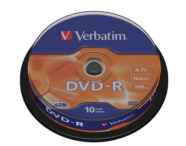 DVD-R MEDIJ VERBATIM 10PK CB  16X 4,7GB na postolju
