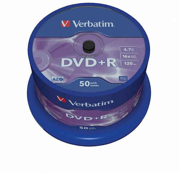 DVD+R MEDIJ VERBATIM 50PK CB 16X 4,7GB na post MATT SILVER