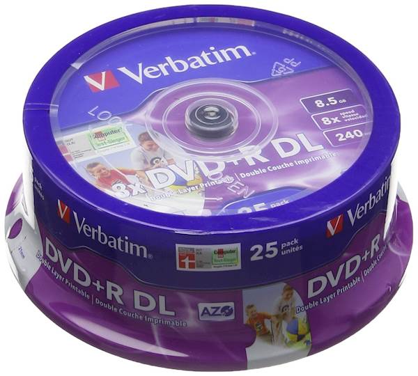 DVD+R MEDIJ VERBATIM 25PK DL P  8X 8,5GB PRIN DL PRINTABLE CB