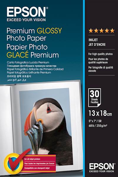 Papir EPSON Premium Glossy 13x18, 30l, 255g/m²