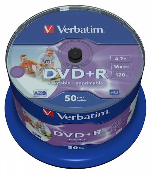 DVD+R MEDIJ VERBATIM 50PK PR. 16X 4,7BG Printable