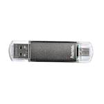 USB HAMA LAETA TWIN 2.0 32GB, 10MB/s, sivi