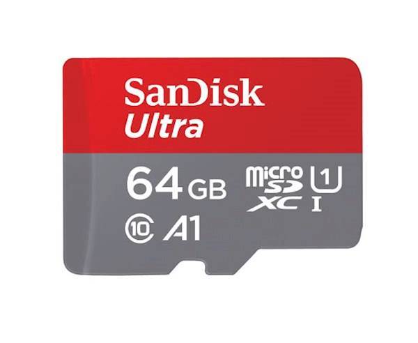 SDXC SanDisk micro SD 64GB ULTRA MOBILE, 100MB/s, UHS-I C10, A1, adapter