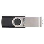 USB HAMA ROTATE 2.0 8GB, 10MB/S, BLACK/SILVER