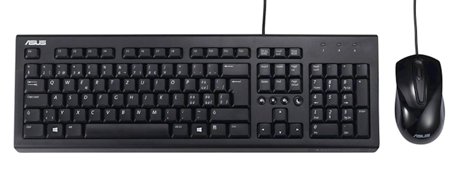 Tastatura i miš ASUS U2000, žični komplet, crna
